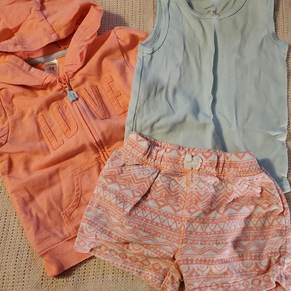 24m , Carter's 3 piece summer outfit